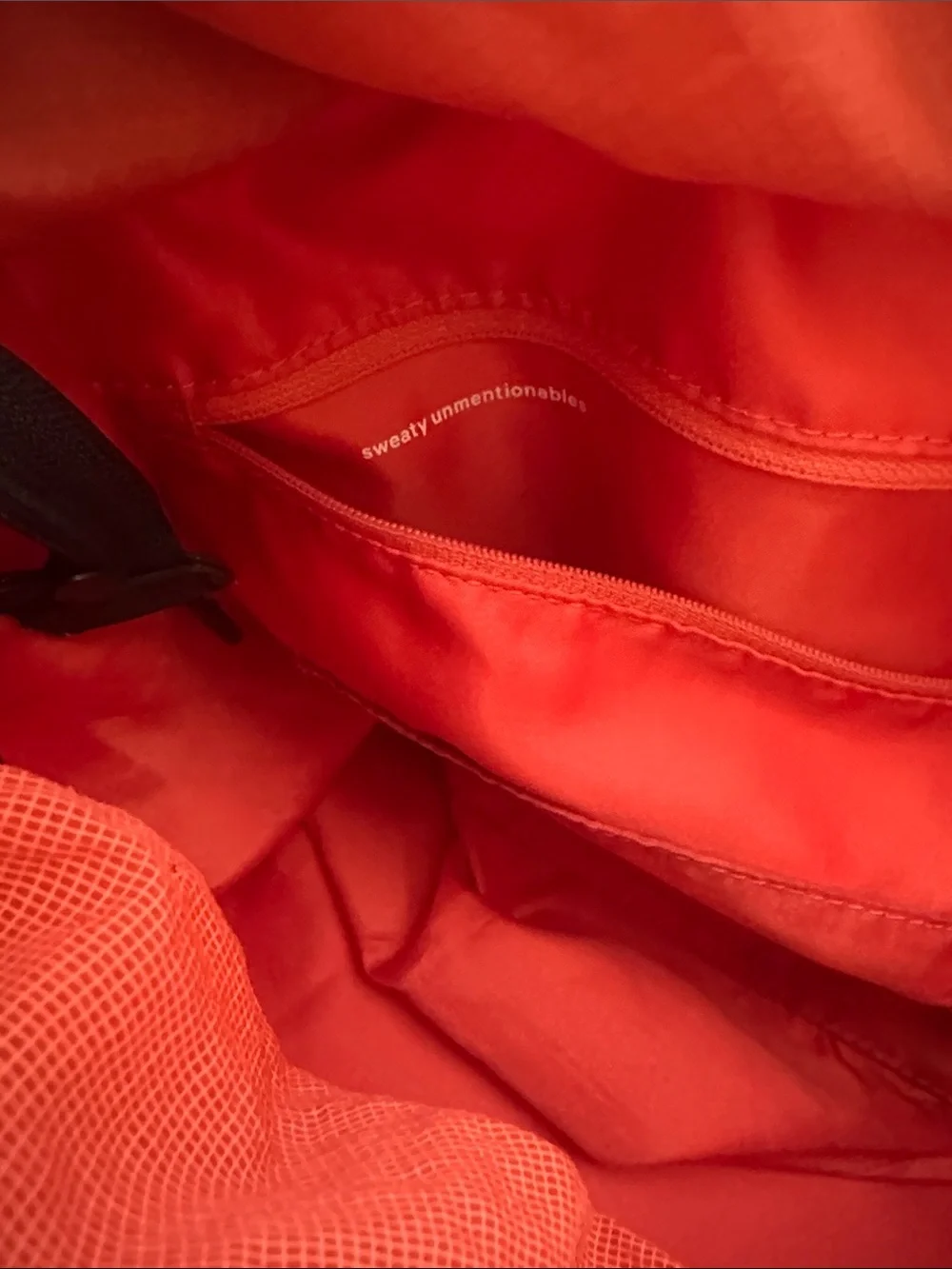 lululemon athletica Orange Quilted Duffel with Bright Straps